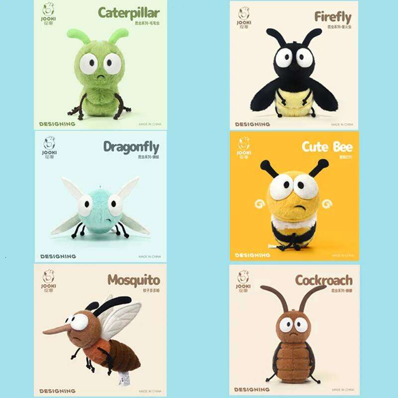 Insect Series Plush Toy Dragonfly Cute Interesting Realistic Multiple Styles Bee Cockroach Firefly Decorative Gifts For Children Y260128