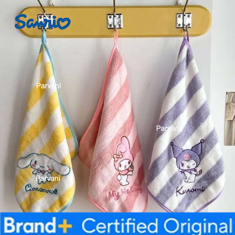 Sanrio My Melody Kuromi Soft Comfort Children's Towels Cartoon Fashion Practical Face Towel Portable Water Uptake Handkerc H260130