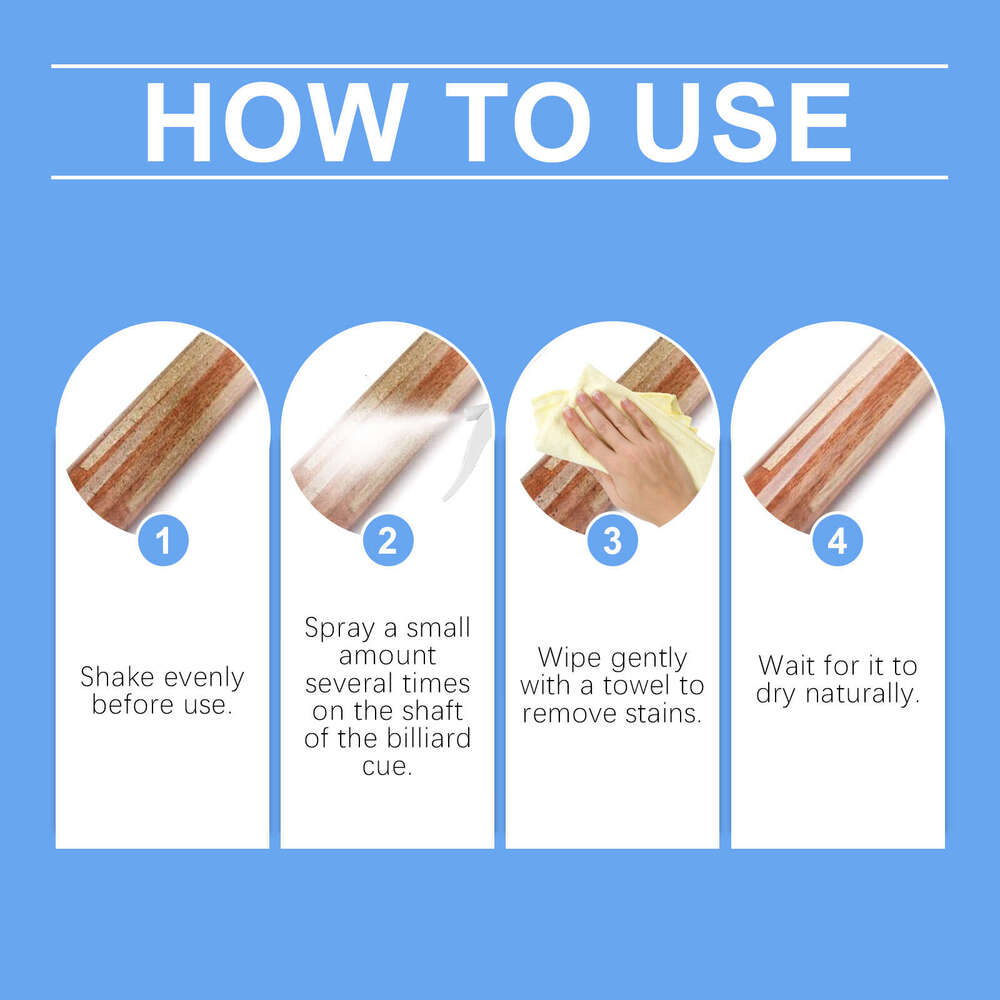 Jaysuing Stain Removal Cleaning Polishing Maintenance Care Billiard Cue Cleaner S260130