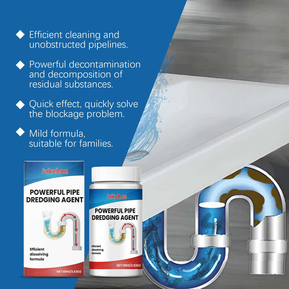 JAKEHOE Pipe Cleaner Detergent for Unclogging Kitchen and Bathroom Drains Freshener S260130