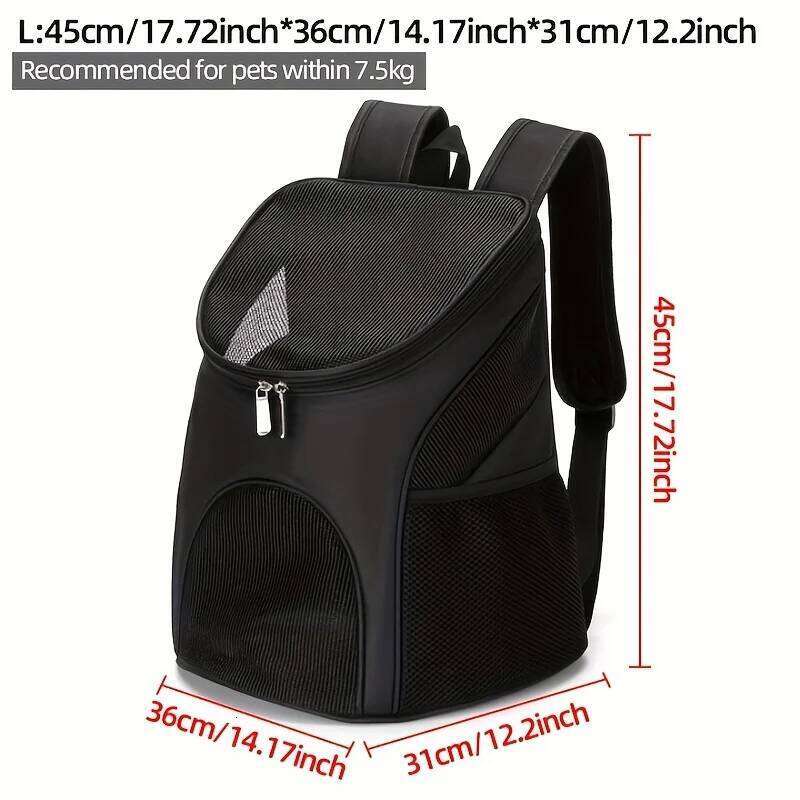 1pc Nylon Material Pet Large Capacity Breathable Portable Backpack Suitable For Small Dog 26H0130