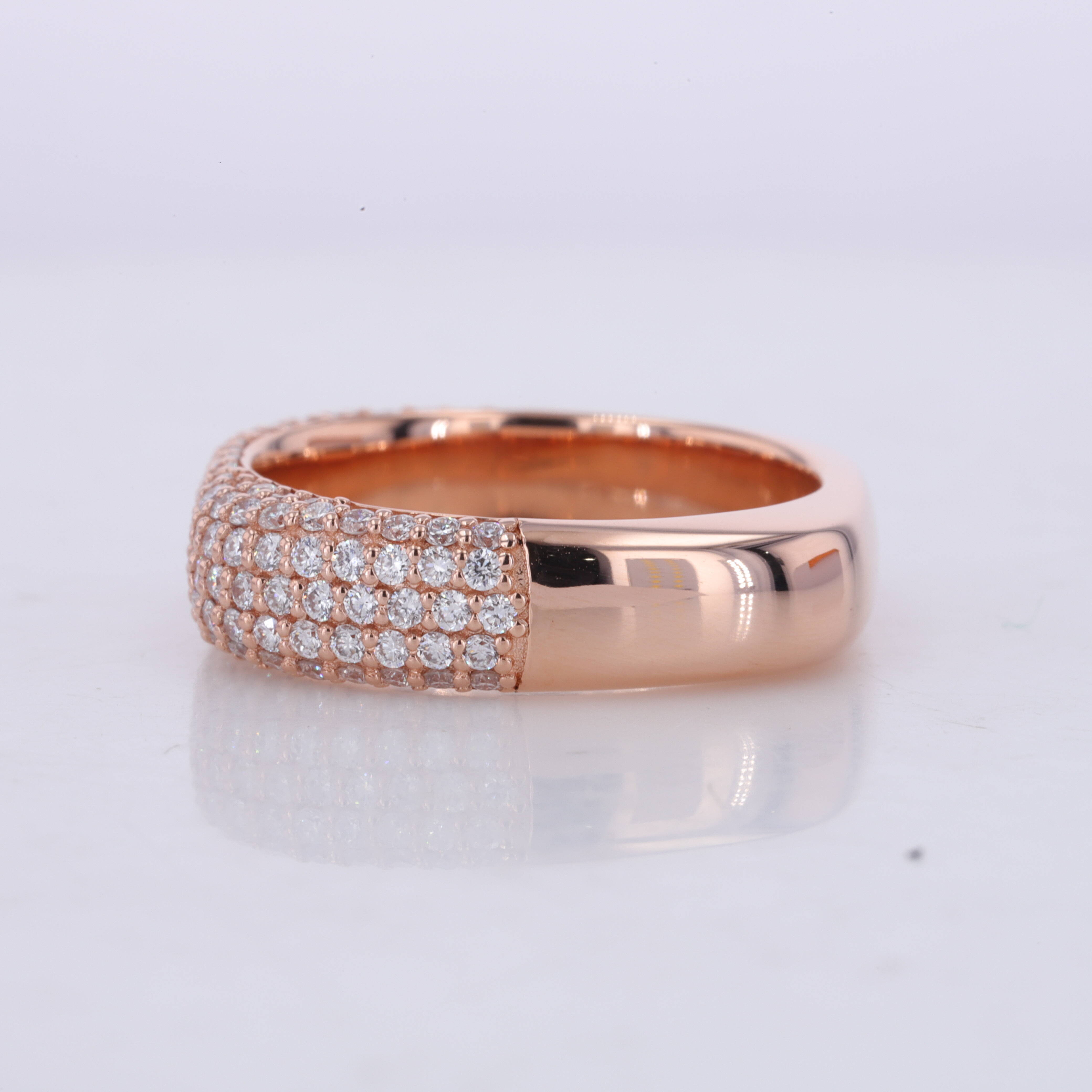 Euroshank Ring Design Loose Small DEF VS Diamond Ring 14k Gold Lab Grown Diamonds Wedding Band