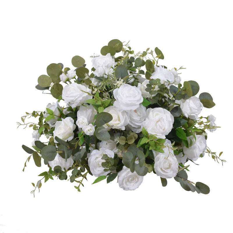 230CM Artificial Green Plants Rose Horn Arrangement Outdoor Wedding Apple Leaves Silk Flower Arch Decoration Y260130
