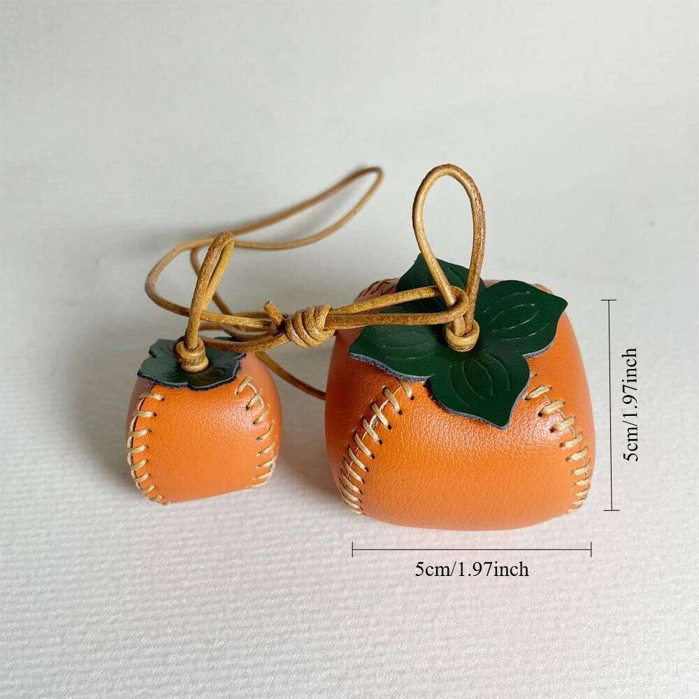 Genuine Handmade Pendants Suitable for Bags Handbag Backpacks,Cute Leather Bag Charms Fruit Keychain Accessories Z260130