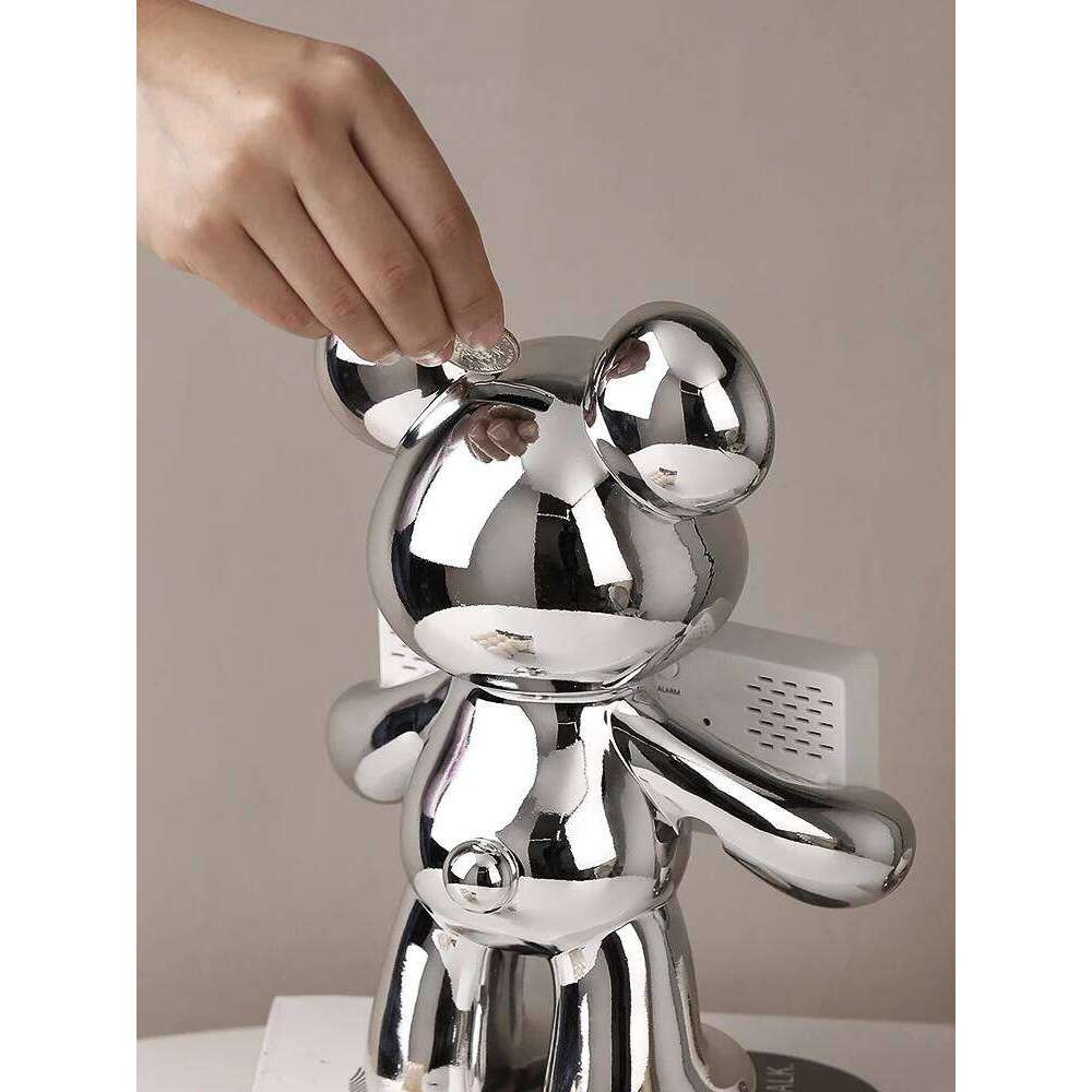 Nordic Room Decor electroplating bear ornaments creative cartoon doll figurine modern living room Porch cabinet desk decoration W260130