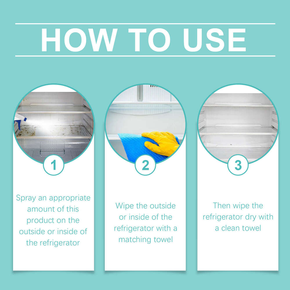 JAKEHOE Cleaner Refrigerator Stain Deep Odor Removal Household Cleaning Spray S260130