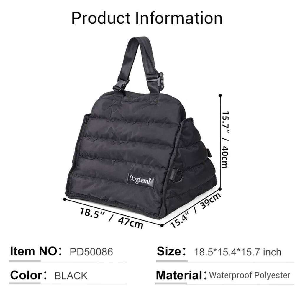 Bed Carrier for Small Medium Dogs Waterproof Dog Car Seat Cover Safety Adjustable Pet Travel Bag Handy Soft Cushion 26H0130