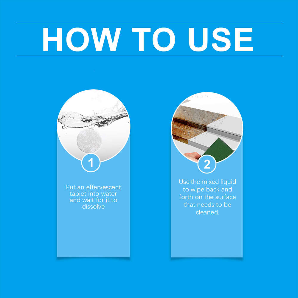 Jakehoe Rust Multi-effect Stain Removal Metal Anti-rust Household Cleaning Multi-purpose Effervescent Tablets S260130