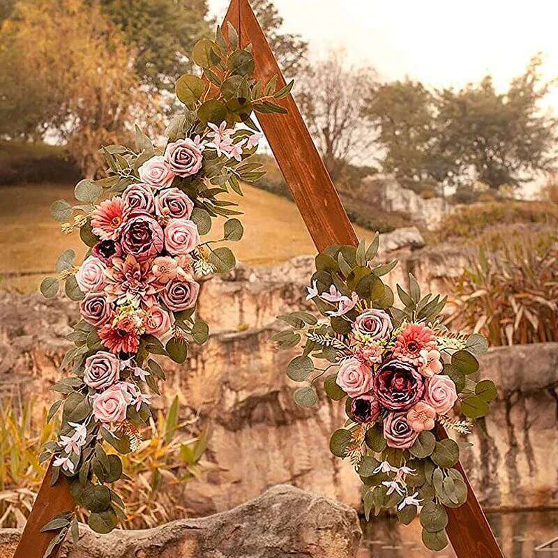 Artificial Arch Frieze Decoration Bohemian Large Flower Pendant Wedding Ceremony Christmas Door Floral Decor W260130