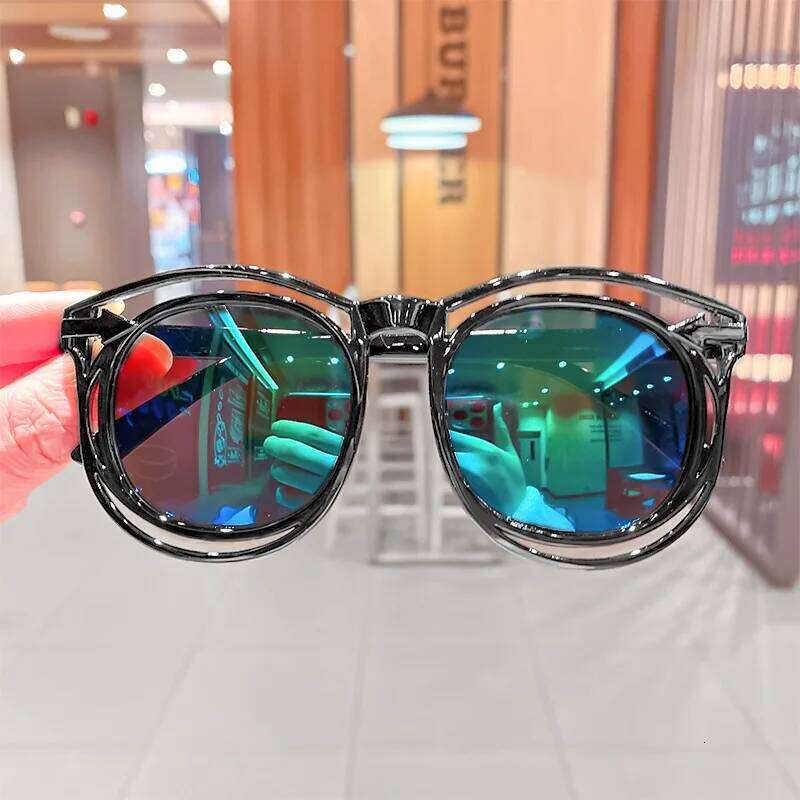 Boys Girls Fashion Handsome Round UV400 Children Vintage Sunglasses UV Protection Classic Kids Cute Eyewear H260130