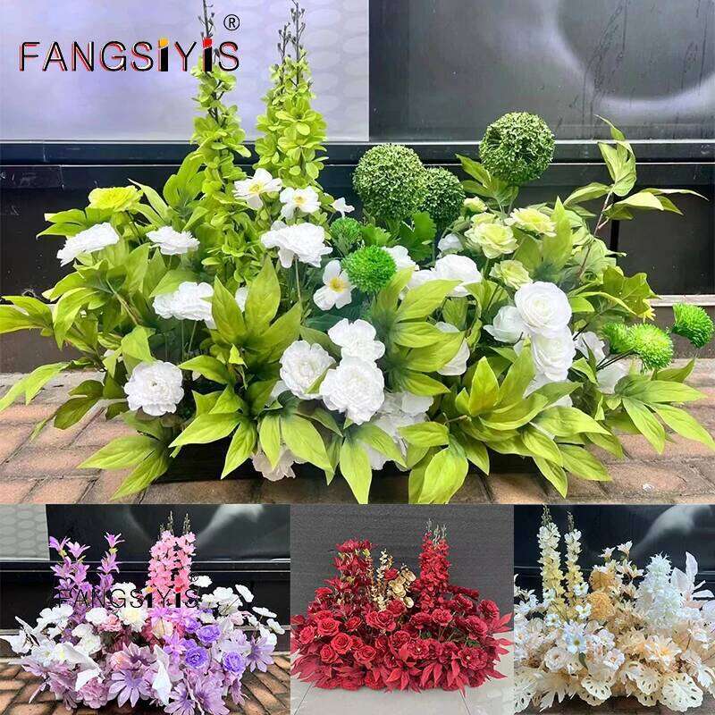 Artificial Simulation Silk Earth Row High Flower Stage Wedding Road Event Party Layout Floor Flowers Arrangement Y260130