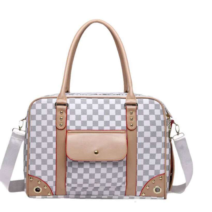 Pu Leather Foldable Carrier Bag Small Cat Dog Carry Tote Outdoor Travel Portable Pet Handbag for Shopping 26H0130