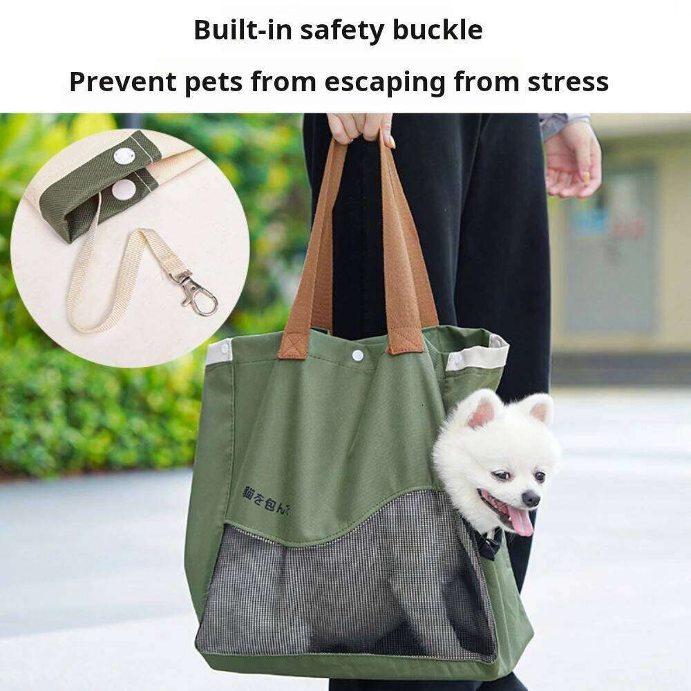 Breathable Carrier Bag Handheld Shoulder Tote Small Medium Dogs Cats Oxford Canvas Portable Outdoor Travel Pack Pet Supplies 26H0130