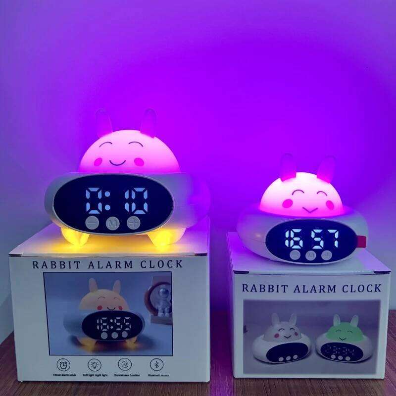 Kids Adults with Night Light Bluetooth Speaker Cute Alarm Clock for Girls Boys W260130