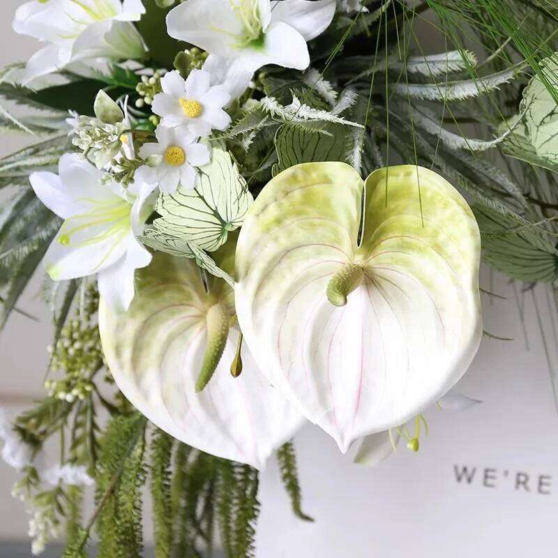 White Green Wedding Arch Backdrop Decor Artificial Flower Row Arrangement Hanging Corner Flowers Party Floor flower decoration Y260130