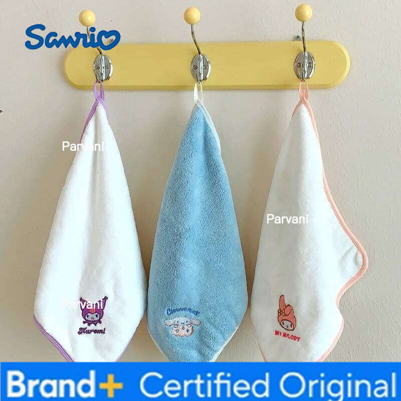 Sanrio 5PCS Hot Cute s Soft Towel Cartoon Embroidery Skin-friendly Absorb Water Handkerchief Boys and Girls Gifts H260130