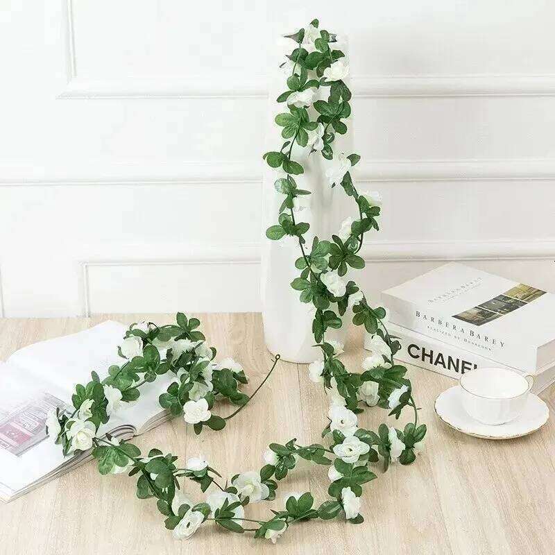 2.5m 1.8m Flower For Garland White Pink Home Room Wedding Decoration Silk Artificial Rose Vine Han Y260130