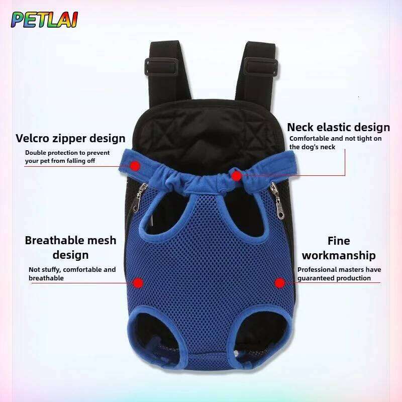 Pet Outdoor Backpack Dog carriers on the Portable breathable folding backpack with mesh dog walking chest bag 26H0130