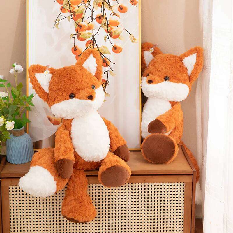 Cute Running That Can Run, Small Fox Doll with Pillow, Cloth Doll, Plush Toy, Girls Birthday Gift Y260128