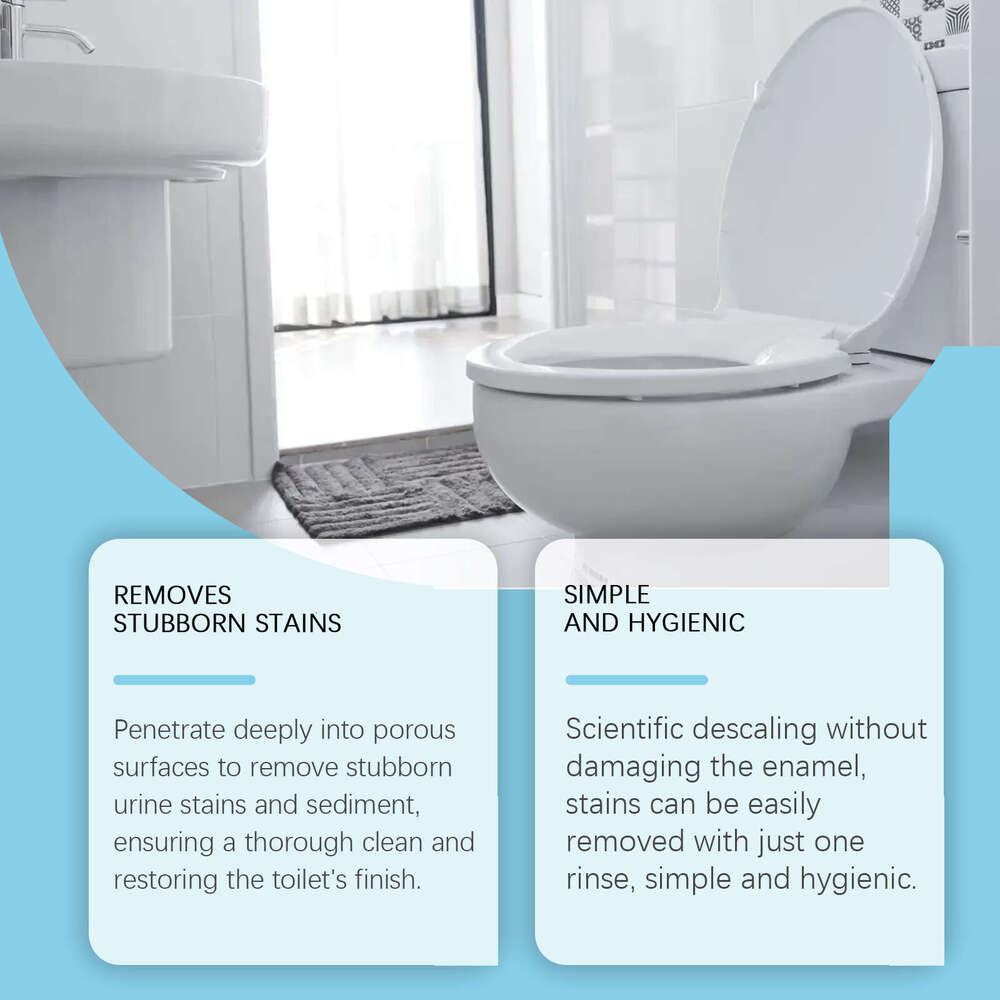 Jue-Fish Stain Remover Toilet Bowl Deodorizer Clean Stubborn Stains Scale Foam Cleaner Powder S260130