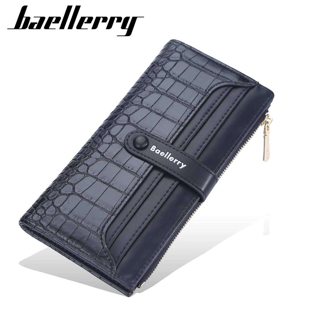 Baellerry Women Long Wallets Stone Stripe Top Quality Card Holder Classic Female Purse Zipper Wallet For Girl Z260130