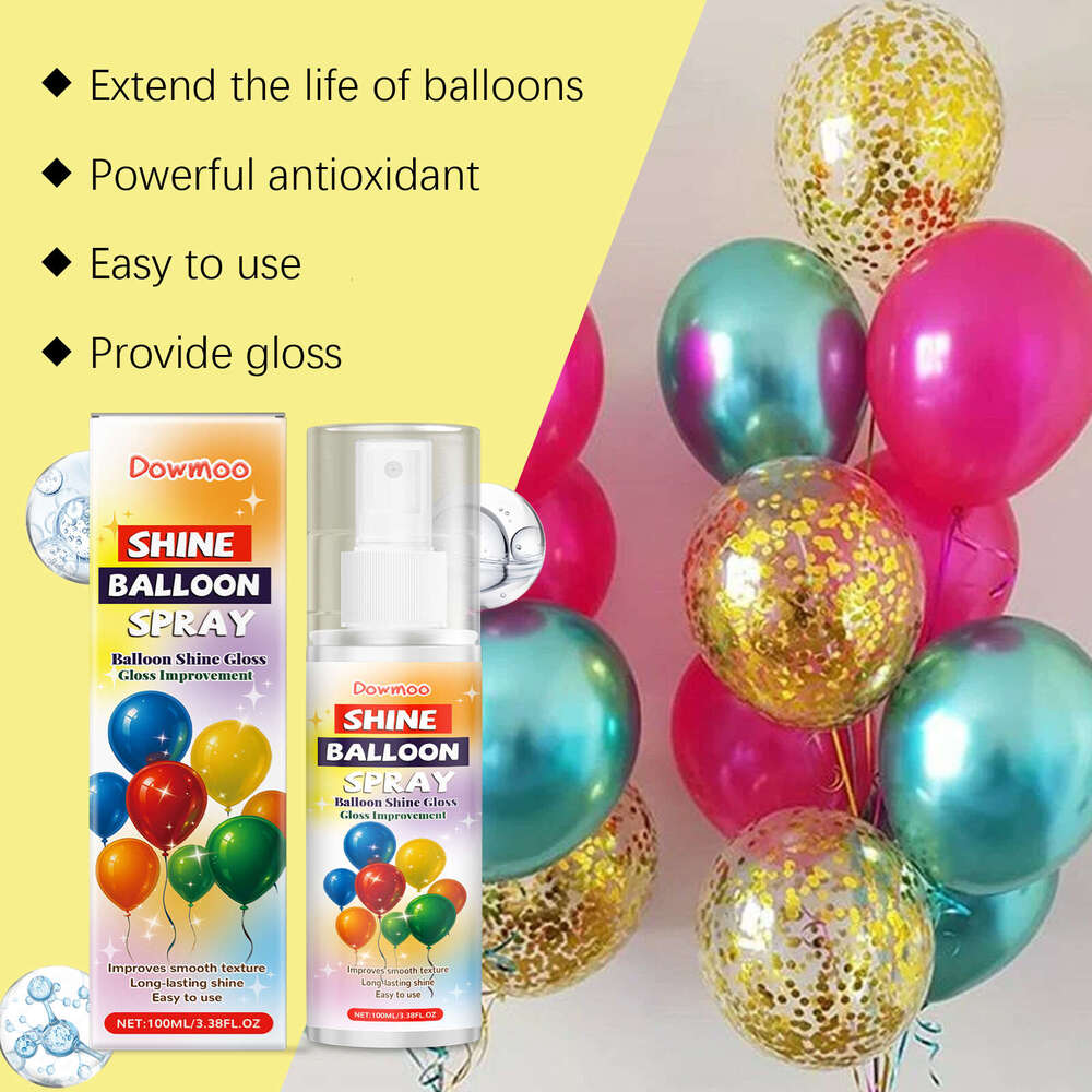 Dowmoo Balloon Gloss Party Atmosphere Festival Decoration Evenly Non-Sticky Shiny Spray S260130