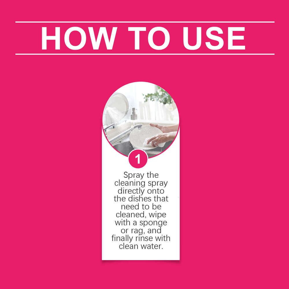 Jakehoe Kitchen Dish Spray Kitchenware Stain Removal Descaling Tableware Clean and Bright Dishes Gentle Cleaning Liquid S260130