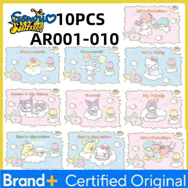Sanrio KA YOU Collectible Hello Kitty Cards Kawaii Kuromi Melody Cinnamoroll Cartoon Shining Game Trading Card Children Gifts H2601301