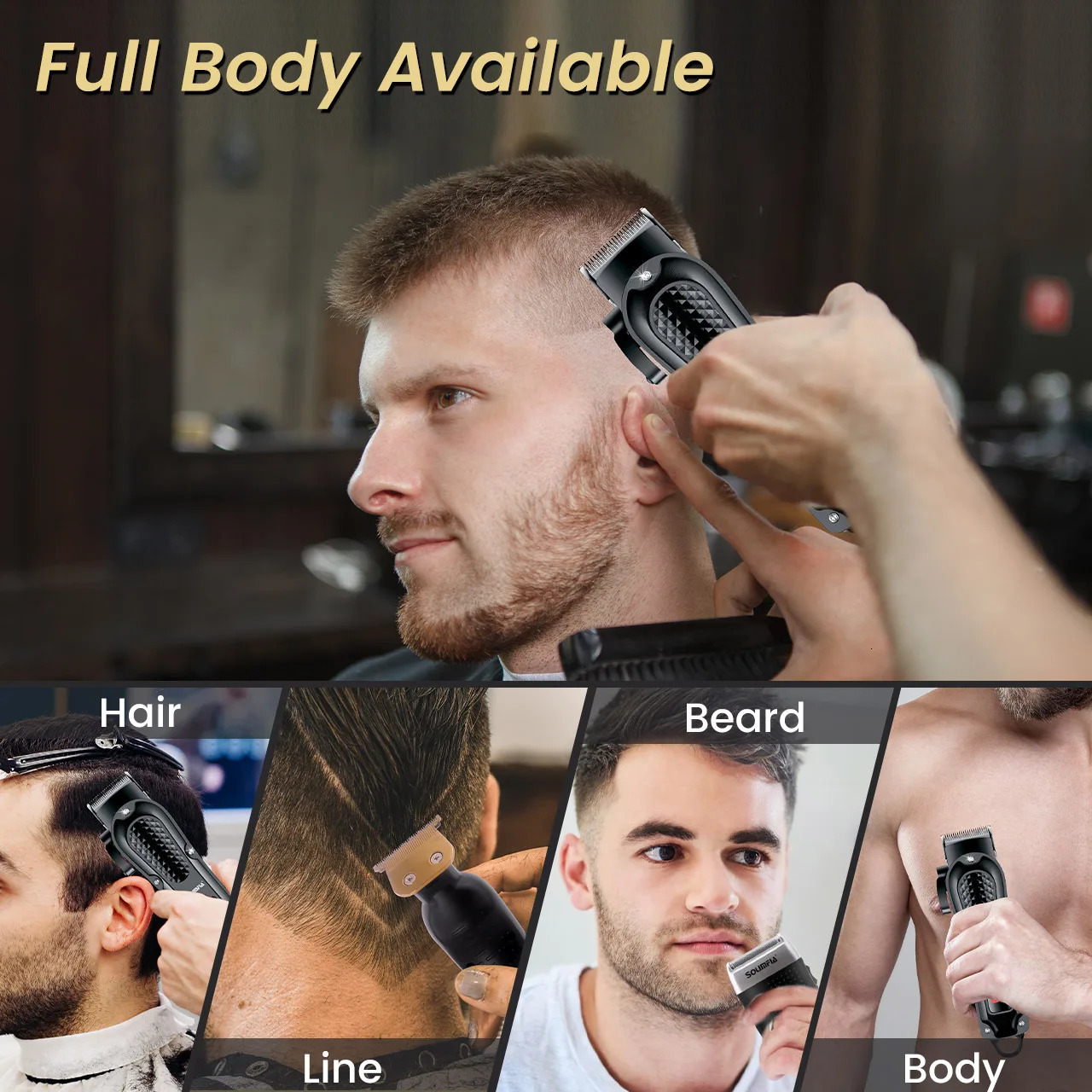 Solimpia Hair Clippers Set Machine Oil Head Carving Digital Display Haircut Scissors Electric Pusher Three-Piece Set 260129