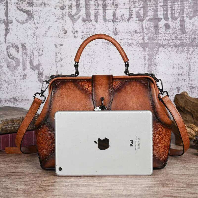 MOTAORA Vintage Leather Women S Shoulder Bag Handmade Embossed Crossbody Bags Female Designer Luxury Handbags KABAHEBINGJUE