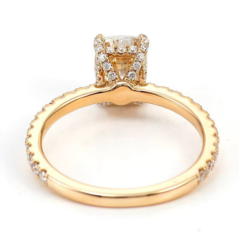 18k Solid Gold Moissanite Diamond Jewelry Rings Fine Jewelry Popular Design for Women Wedding Bridal Jewelry Set for Wedding