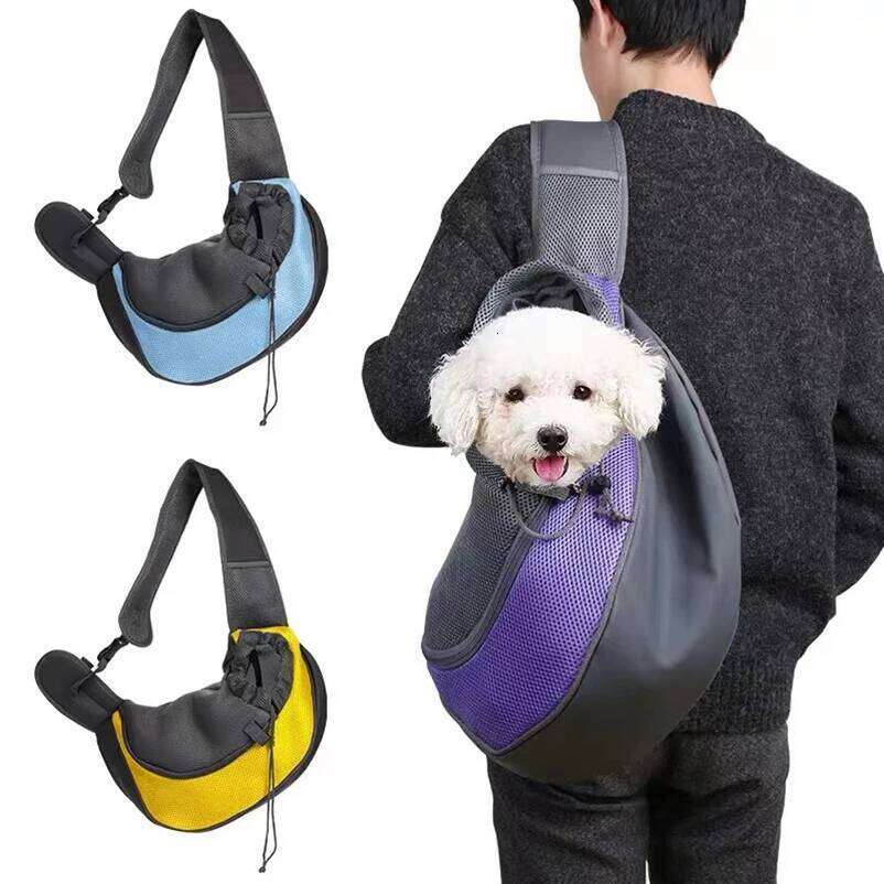 Pet showing your head and carrying dog chest pet crossbody breathable shoulder bag 26H0130