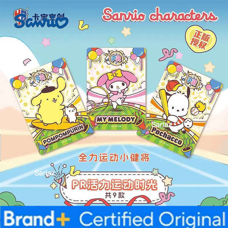 Sanrio Genuine Kuromi Hello Kitty Shining Cards Cartoon My Melody Cinnamoroll Collectible Game Trading Card Kids Toys Gifts H260130111