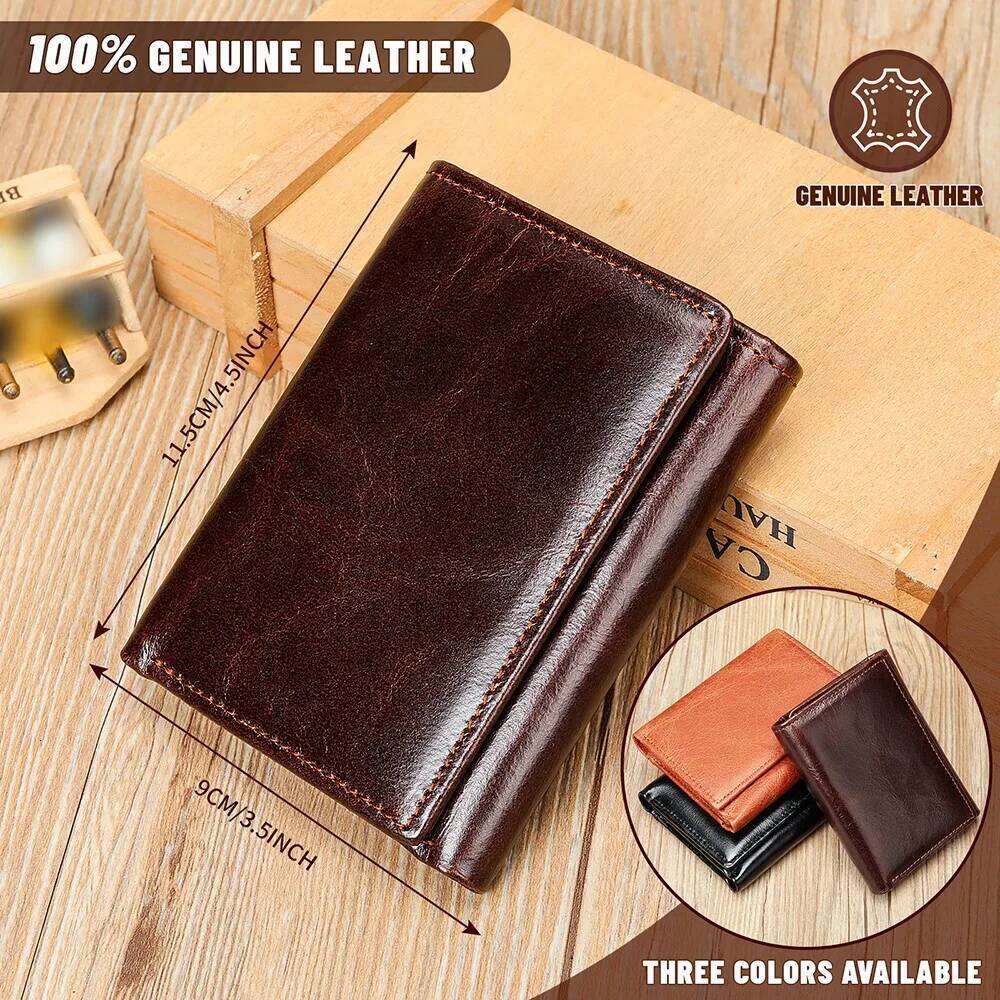 WESTAL RFID Blocking Men Wallets Genuine Leather Men's Wallet With Pocket CardHolder with Muliti Card Slots Coin Purse 1134 Z260130