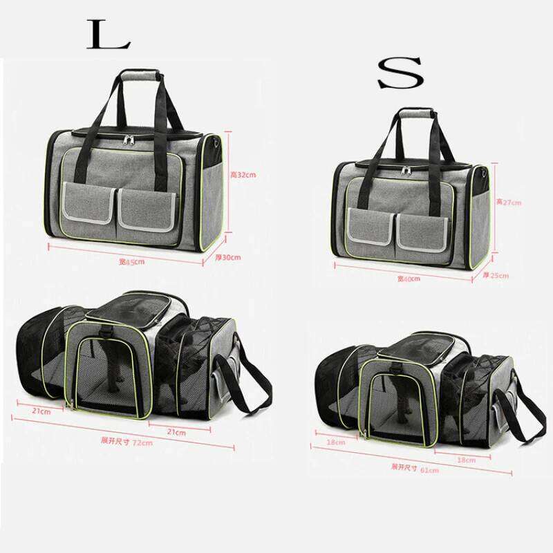 1PC Cats and Dogs Chest Breathable Folding Portable Trolley Double Shoulder Handheld Crossbody Outdoor Bag Pet Products 26H0130