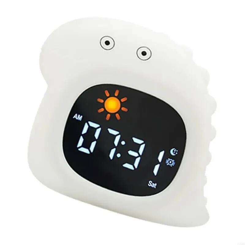 Kids Alarm Clock With Soft Glowing Night Light Tap Operated Multiple Functional 6XDE W260130