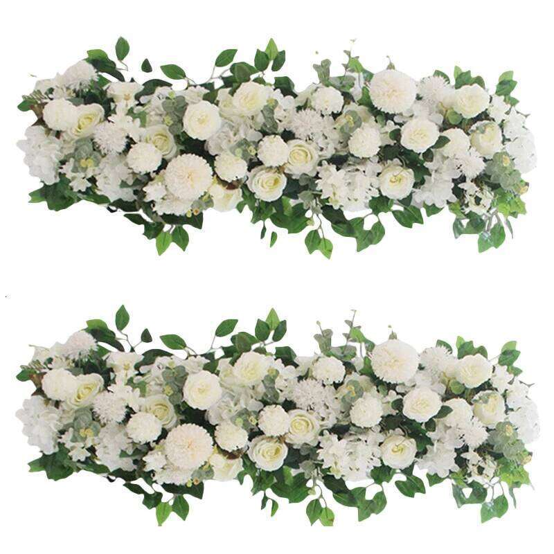 50/100CM Silk Peonies Rose Artificial Floral Row Decor Marriage Iron Arch Backdrop DIY Wedding Flower Wall Arrangement Supplies Y260130