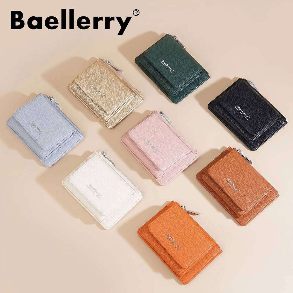 Fashionable Lychee Pattern Card Holder with Cash Slot Pu Leather Ultra-Thin Minimalist Unisex Travel Wallet Z260130