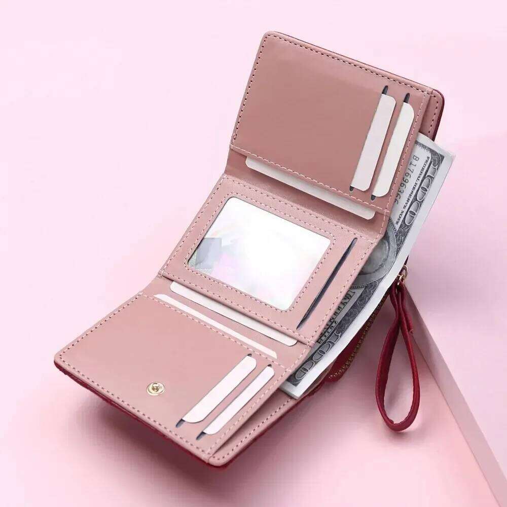 Zipper Buckle Large Capacity Card Bag Versatile Fashion Simple Women's Short Embroidered Love Zero Wallet Z260130