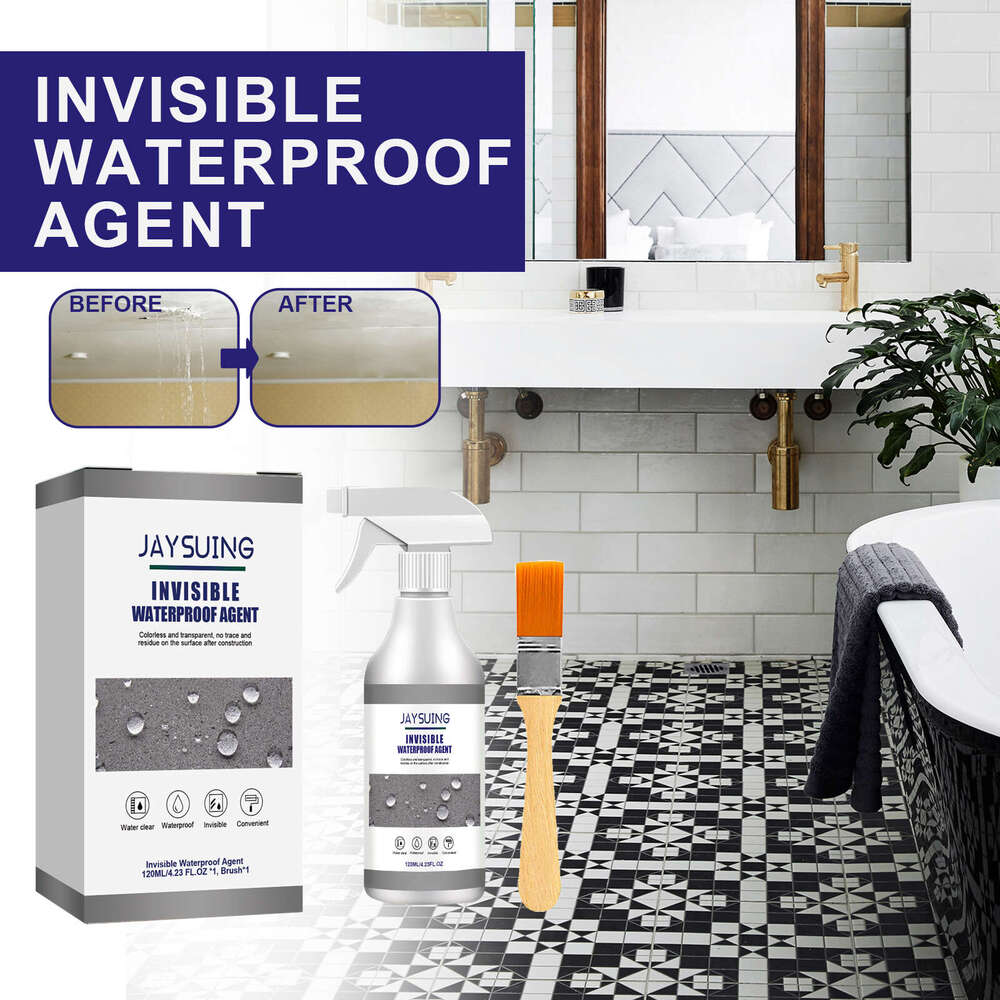 Jaysuing Waterproof Glue Waterproofing Spray for Bathroom Pipes, Brick-Free Roofs, Exterior Walls, Multi-Functional Sealing and Leak-Proofing S260130