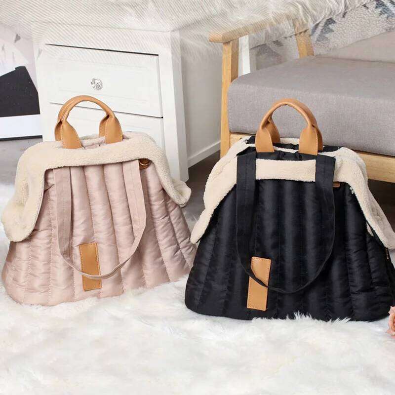 Windproof Warm Carrier with Removable Inner Handle, Portable Pet Travel Bag for Dog and Cat, Large Capacity, Winter 26H0130