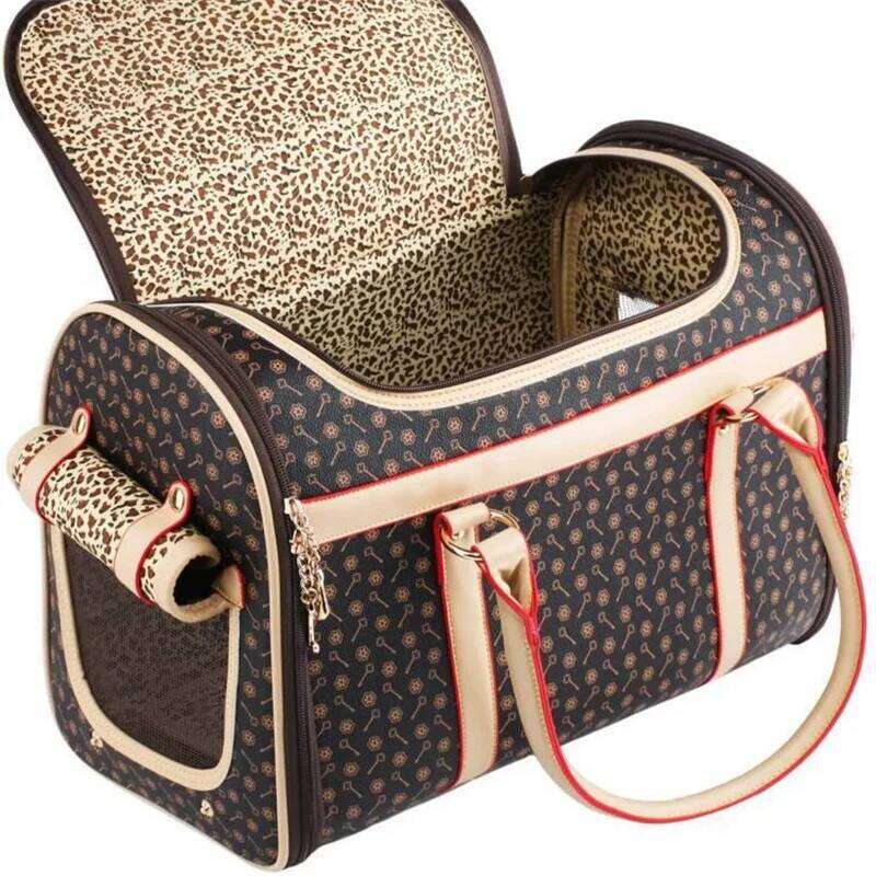 Multifunctional Leather Bag Luxury Small Dog Bags Pets Acessorios Cat Carrier Transporte Perro Pet Items 26H0130