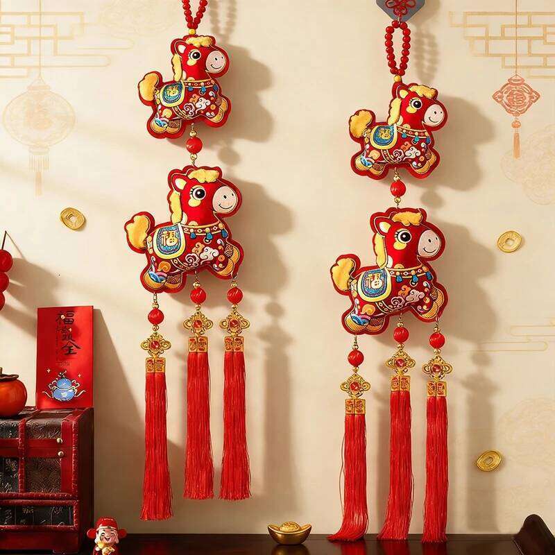 Bag Accessories 2026 Hanging Ornament Lunar New Decoration Horse Year Door Tassel Pendant Chinese Spring Festival Tet Tecoration
