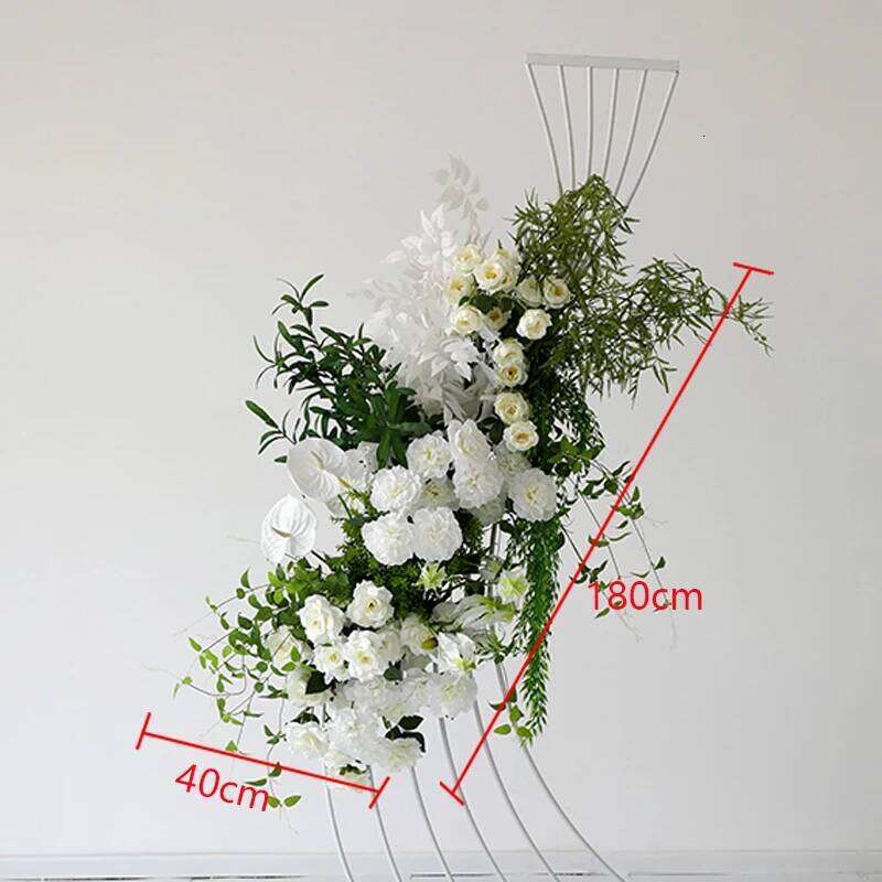 White flowers plants leaf Wedding Arch Decor Floral Arrangement Table Centerpieces Ball Party Event Hanging Corner Flowers decor W260130