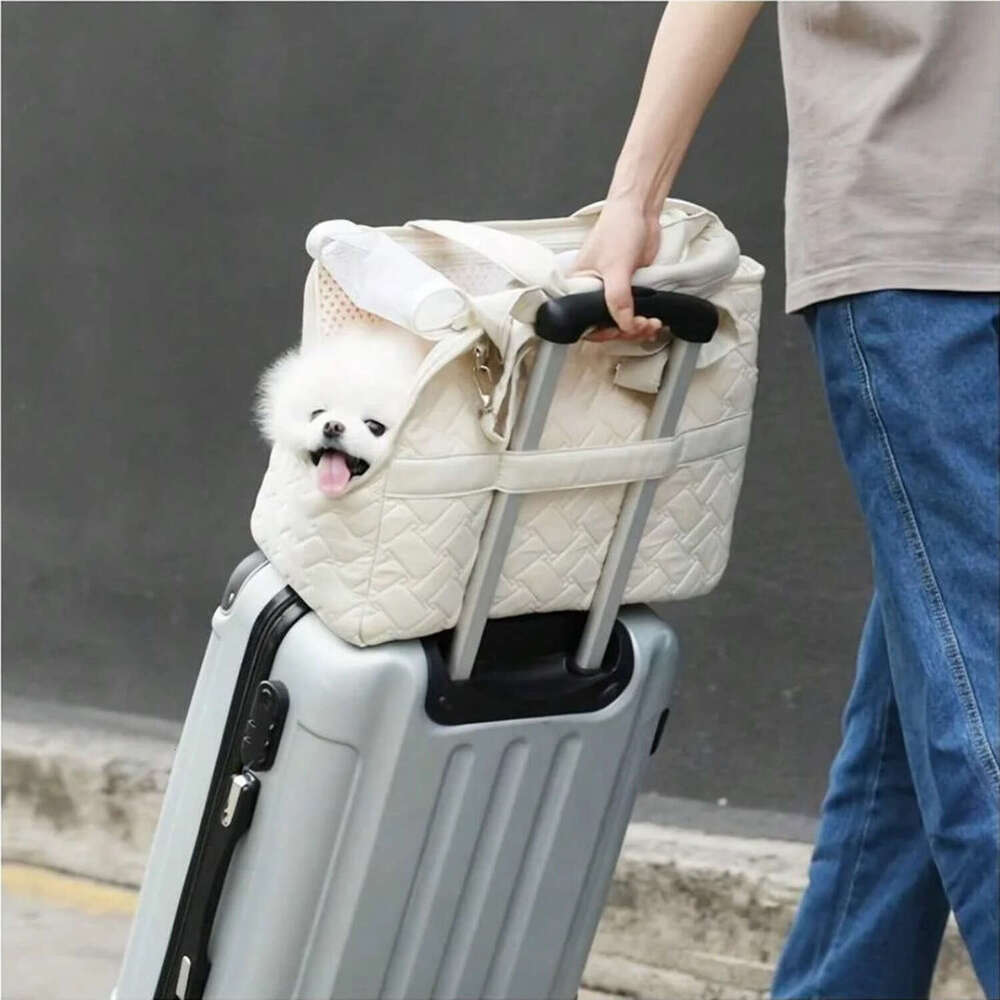 Pet cat dog tote no escape, portable, multifunctional, large capacity, breathable, horizontal bag, portable soft bag - view 3