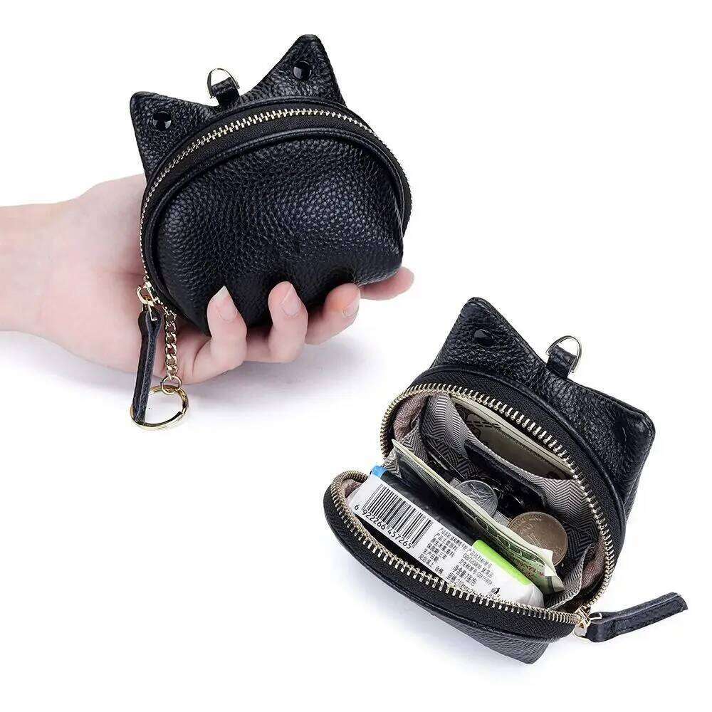 High Quality Genuine Leather Coin Purse Cartoon Frog Design Multi-Functional Storage Bag Zipper Card Holder Daily Use Z260130