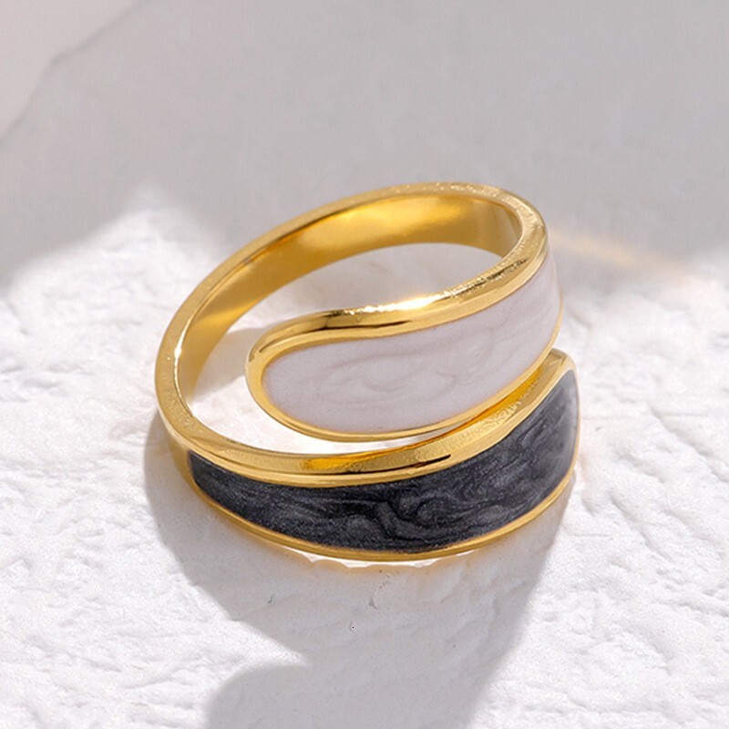 25 Years of Fashion Pressure Open Non-Fading Oil Drip Simple Minimalist Style Couple Ring Exclusive