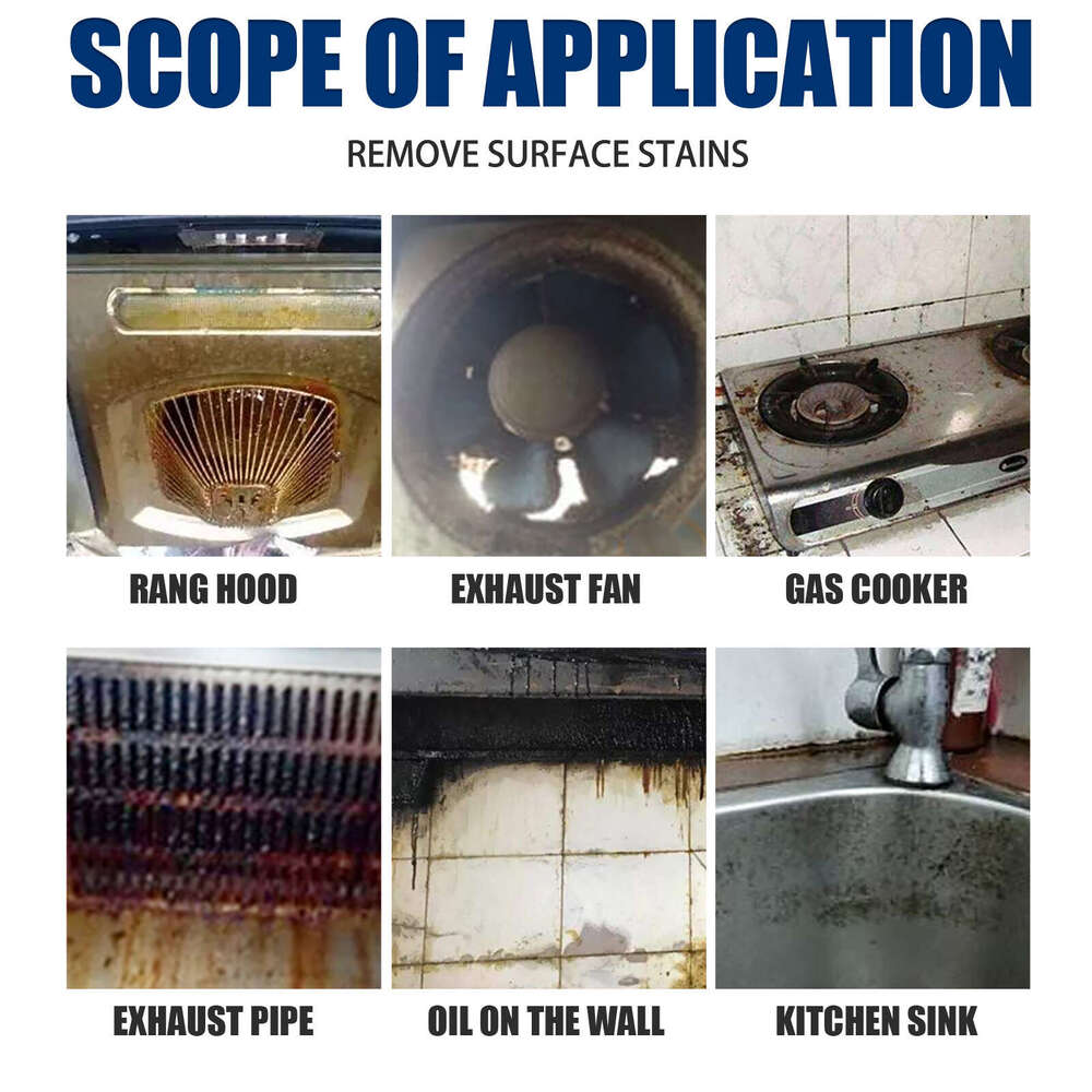 OUHOE Grease Household Kitchen Range Hood Oven Cleaning Stain Removal Effervescent Tablets S260130