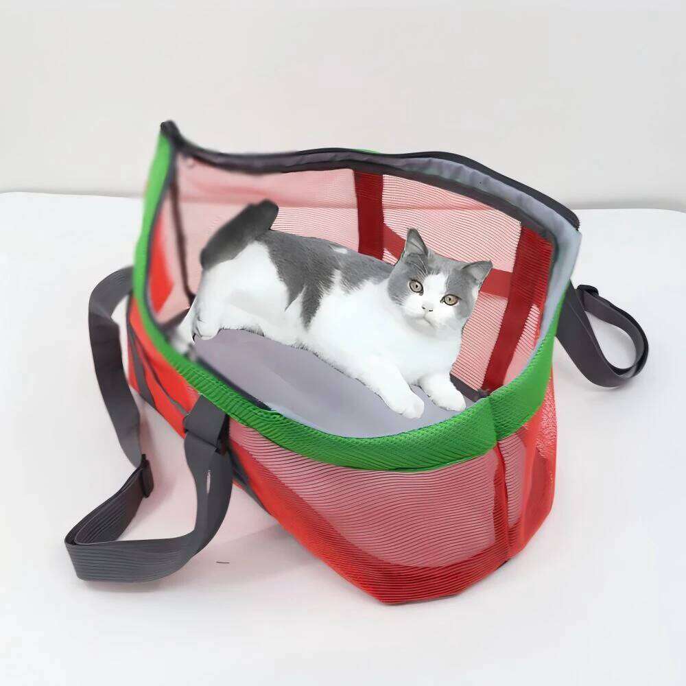 Dog Bag Breathable Mesh Small Medium Cats Dogs Portable Puppy Sling Handbag Pet Carrier For Outdoor Travel 26H0130