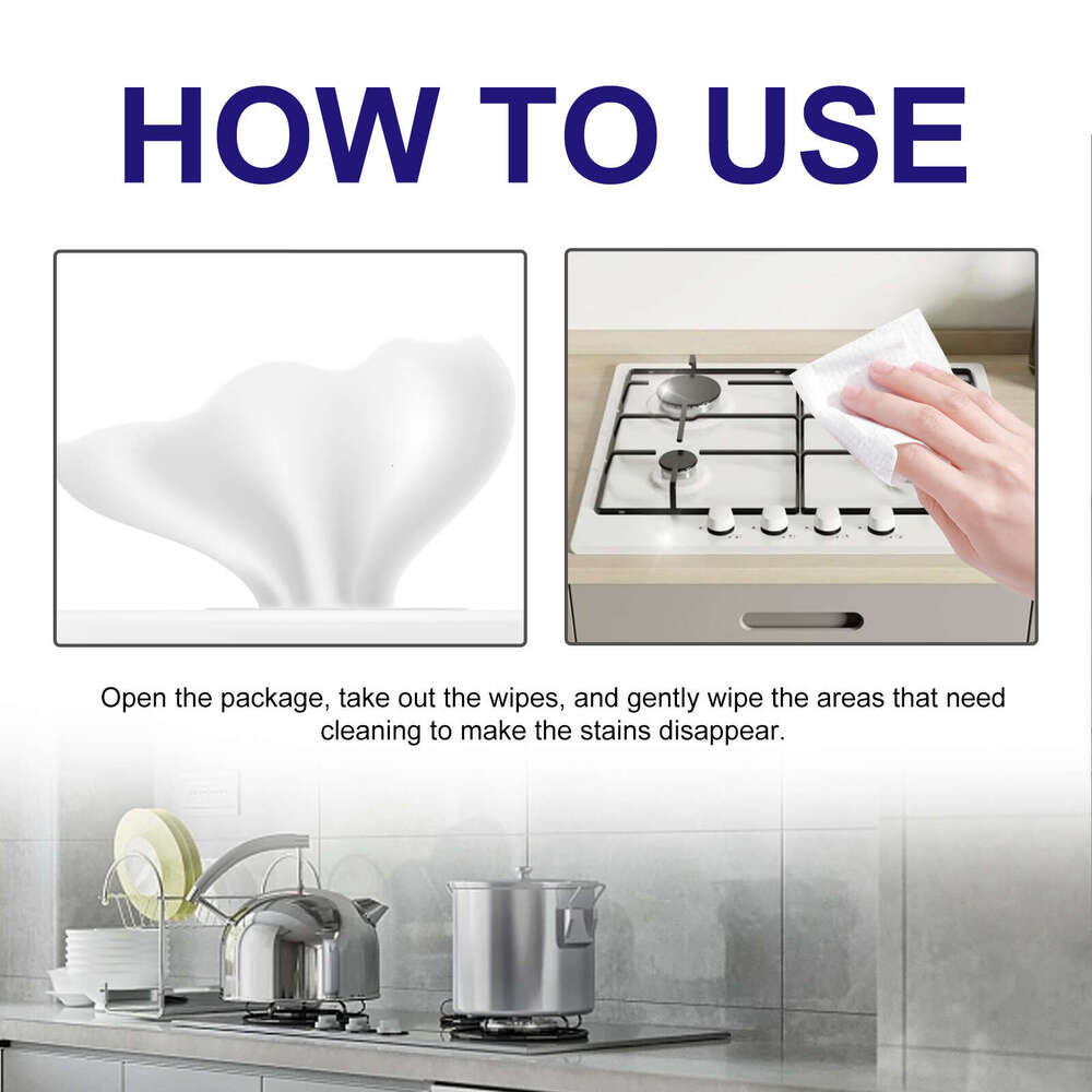 Jaysuing Kitchen Removal Heavy Oil Stain Multi-effect Cleaning Thickened Wipes S260130